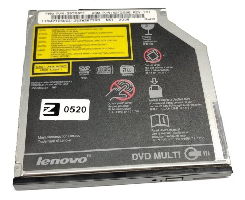 Napęd DVD Lenovo UJ-862 0520 Napęd DVD Lenovo UJ-862 0520