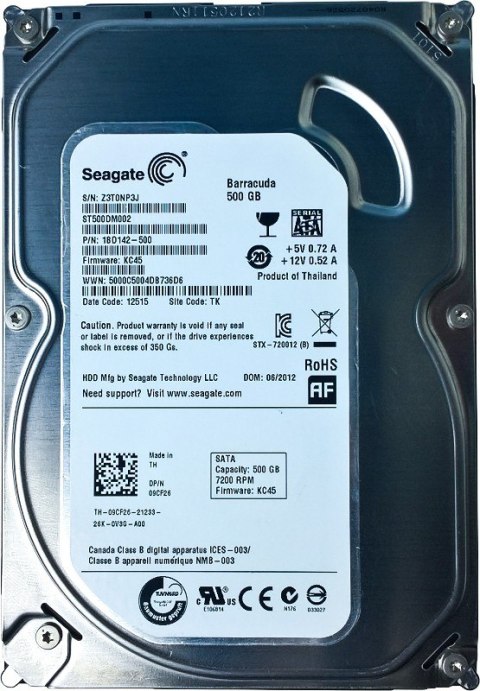 Dysk Twardy 500GB HDD 3,5 cala Dysk Twardy 500GB HDD 3,5 cala