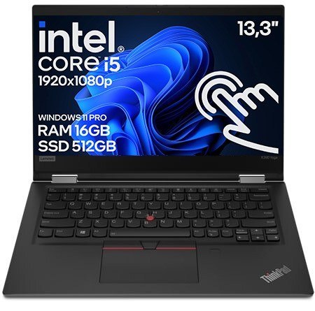 Laptop Lenovo ThinkPad X13 Yoga GEN1 I5 10GEN 16GB 512SSD Win11 A- Laptop Lenovo ThinkPad X13 Yoga GEN1 I5 10GEN 16GB 512SSD Win11 A-