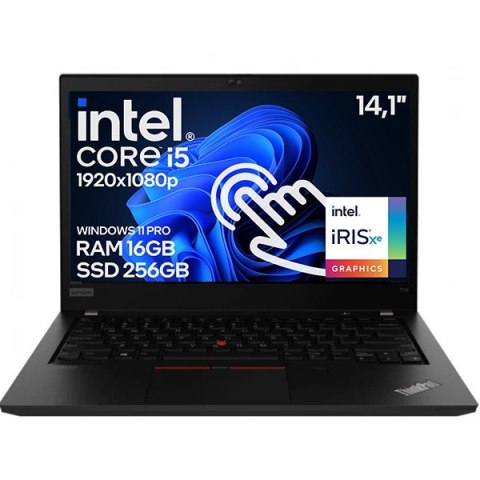 Dotykowy Laptop Lenovo ThinkPad T14 GEN2 i5 11GEN 16GB 256SSD Win11 A- Dotykowy Laptop Lenovo ThinkPad T14 GEN2 i5 11GEN 16GB 256SSD Win11 A-