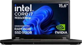 Laptop Lenovo P51 Core i7 7GEN 16GB 512GB SSD QUADRO M2200M Win11 A-