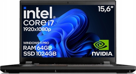 Laptop Lenovo P51 Core i7 7GEN 64GB 1TB SSD QUADRO M2200M Win11 A