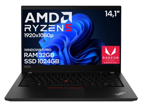 Laptop Lenovo ThinkPad T14 GEN1 Ryzen 5 PRO 4650U 32GB 1TB Win11 B