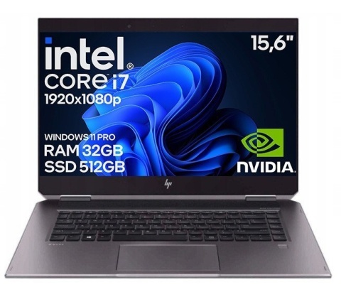 Laptop HP ZBook Studio G5 i7 9GEN Quadro P1000M 32GB 512GB Win11 A