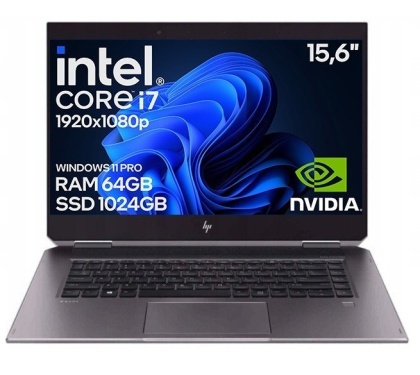 Laptop HP ZBook Studio G5 i7 9GEN Quadro P1000M 64GB 1TB SSD Win11 B