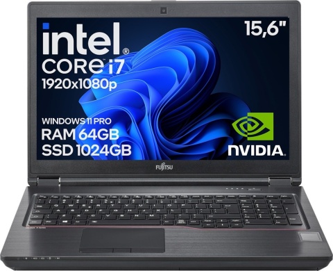 Laptop Fujitsu Celsius H7510 Core i7 10GEN 64GB 1TB SSD Win11 A