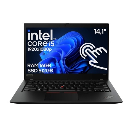 Dotykowy Laptop Lenovo ThinkPad T490S Core i5 8GEN 16GB 512GB SSD Win11 A-