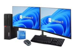 Zestaw komputerowy LENOVO M920S Core i5 8GEN 16GB 512SSD Win11 + podwójny Monitor T24M-10 A