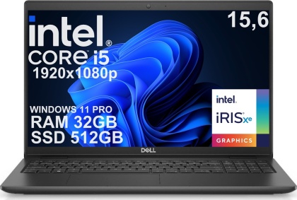 15" Dell 3520 Core i5 11GEN 32GB 512SSD B