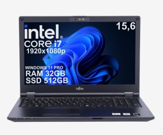 15" Fujitsu E5510 Core i7 10GEN 32GB 512SSD A-