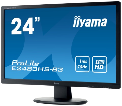24" Iiyama PL2483H Czarny 1920x1080 A